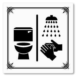 Hygienická komora, 80x80mm, bílá, Nebraska